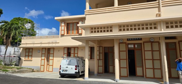 Travaux d'EGER Guadeloupe au Palais d'Orléans à Basse Terre en Guadeloupe