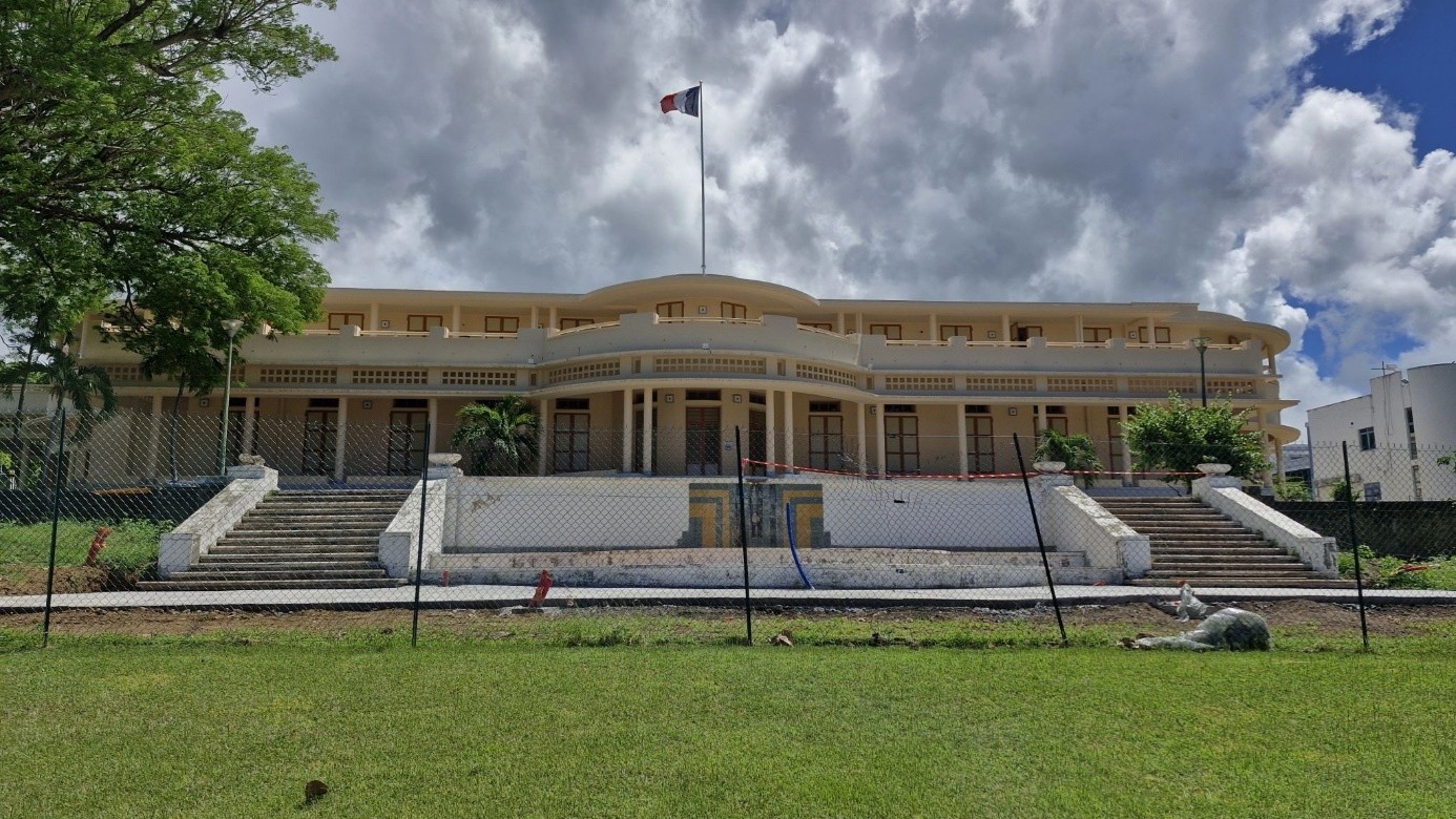 Travaux d'EGER Guadeloupe au Palais d'Orléans à Basse Terre en Guadeloupe